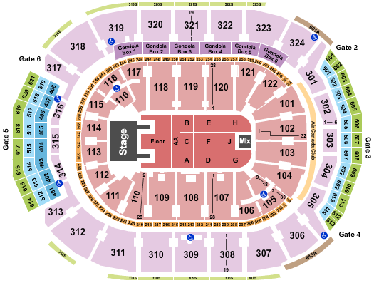 seating chart for Scotiabank Arena - Blink 182 - eventticketscenter.com